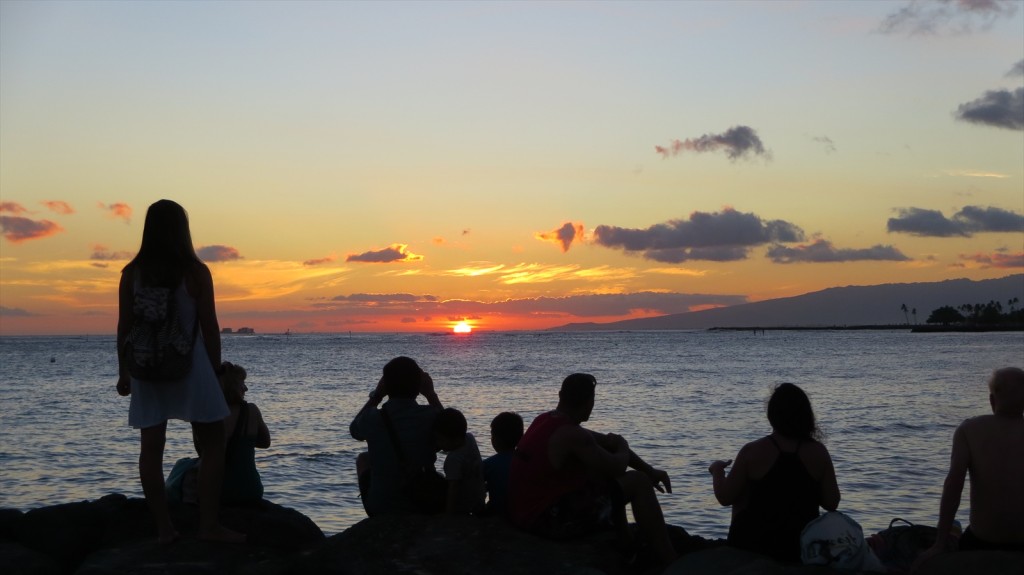 Sunset Time In Waikiki